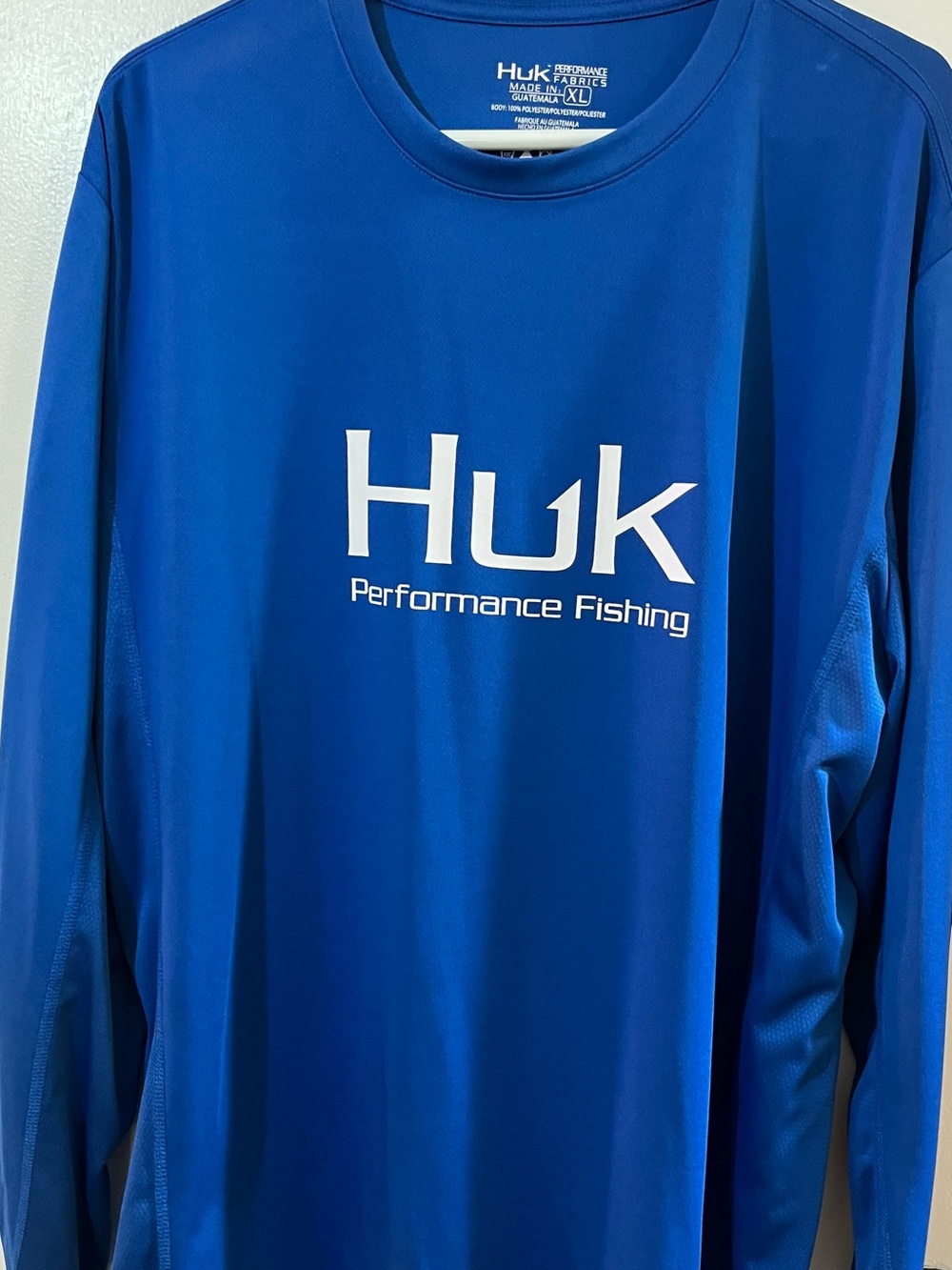 Huk Performance Fishing Long Sleeve Tee - Royal Blue with White Logo